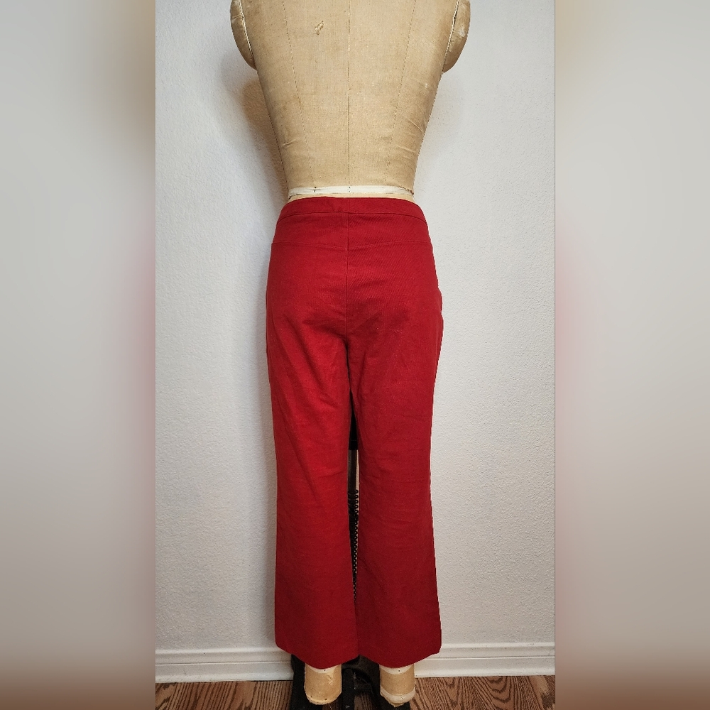 Theory Red Crop Moleskin Twill Trousers - Picture 7 of 9